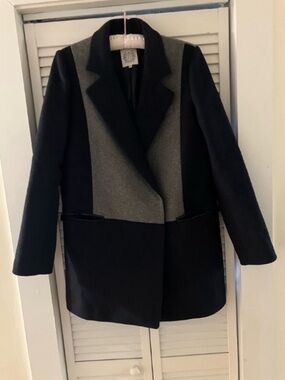 Dawn Levy Lila Wool Two Tone Coat